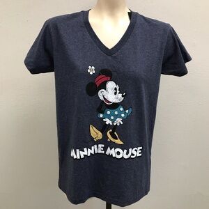 Disney Minnie Mouse Women’s Navy T-Shirt - Size Small
